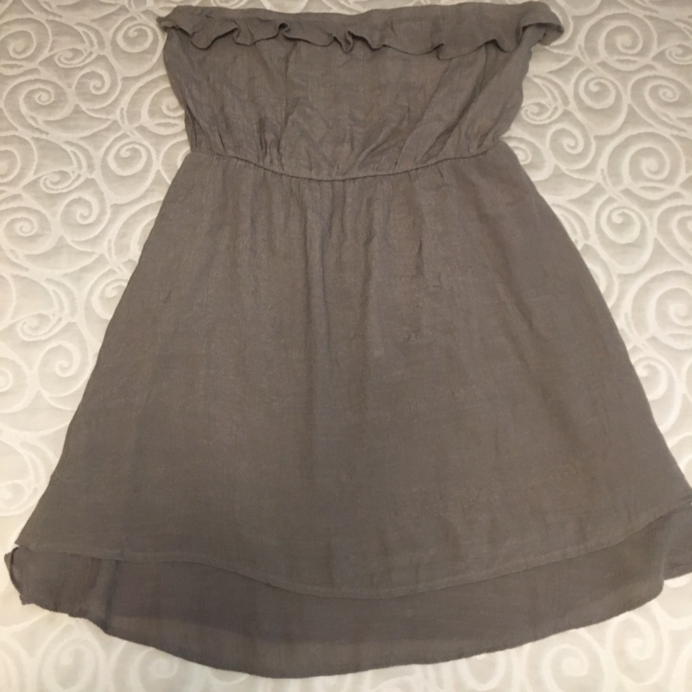 Adorable Strapless Tube Dress Mushroom Color Size L